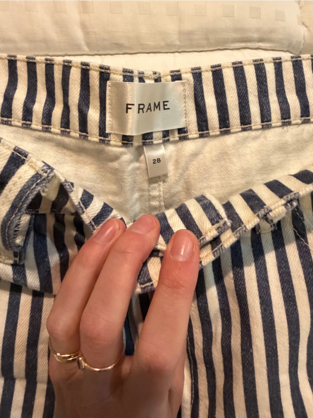 Frame vintage relaxed shorts - seaport stripe - Picture 2 of 4